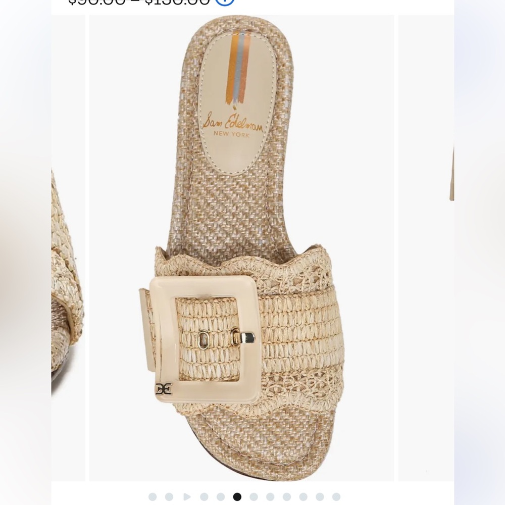 Sam Edelman Bambi Raffia Buckle Slide